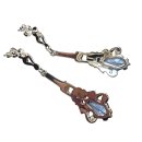 Exklusive ART-DECO Ohrringe aus 925 Sterling Silber mit handgefasstem Aquamarin & Markasiten