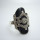 Eleganter Sterling Silber Onyx Art Deco Ring mit Markasiten RG56