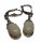 ART DECO Silber Hänge Ohrringe mit Milchopal  in Ovalschliff