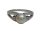 585 Weißgold Perlen Ring mit Diamanten RG 57