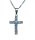 925 Silber Collier Kette mit Kristall gefasstem Kruzifix Kreuz