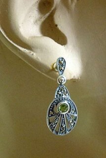 Peridot Ohrstecker 925er Silber 5mm