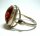 830 Silber Ring mit Bernstein ART DECO RG 56,5 aus den 30ern