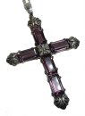 Großer Silber Amethyst Gründerzeit Kreuz...