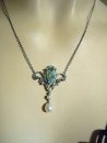 Pforzheimer traumhaftes edles Aquamarin Jugendstil Collier mit Perlen