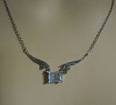 Pforzheimer Blautopas Jugendstil Schwingen Collier