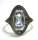 925 Silber Jugendstil Aquamarin Ring Pforzheim  58