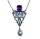 Pforzheimer Jugendstil-Collier aus 925 Silber mit Amethyst & Perlen – Handarbeit