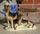 Porzellan Figurine Schäferhunde 30er Jahre