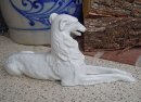 Porzellan Figur von Herend Weißporzellan Windhund...