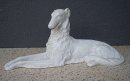 Porzellan Figur von Herend Weißporzellan Windhund Barsoi