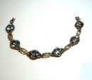 Traumhaftes 935 Silber Blautopas Armband - Pforzheim um 1930