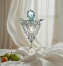 Traumhaftes Jugendstil Collier mit Aquamarin & Perlen...