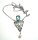 Traumhaftes Jugendstil Collier mit Aquamarin & Perlen | Handgefertigter 925 Silber Halsschmuck aus Pforzheimer Manufaktur
