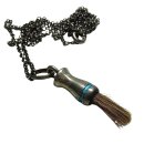 Silberner Rasierpinsel Anhänger an Silberkette – Originelles Geschenk zum ersten Bartwuchs