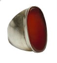 925 Silber Ring mit rotem Karneol aus den 70er Jahren