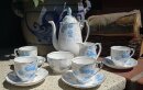 Art déco Roslyn Mokka-Service aus Bone China – ca. 1935