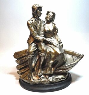 Traumhafte Italienische Silber Figurine DIE LIEBENDEN Romeo & Julia 