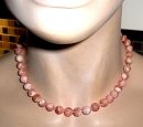 Wunderschönes Rhodochrosit Kugel Collier mit 925 Silber Kugelschließe