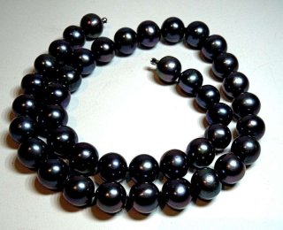 Wechselschließensystem Collier Tahitiperle schwarz 10 mm