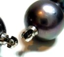 Wechselschließensystem Collier Tahitiperle schwarz 10 mm