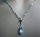 925 Silber ART DECO Collier mit Aquamarin 60 cm