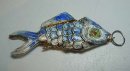 Wackelfisch Gliederfisch Cloisonné Emaille-Arbeit aus China.30er Jahre