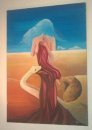 Surrealistisches Ölgemälde "Traumhafte Abstraktion" von F.Armbruster