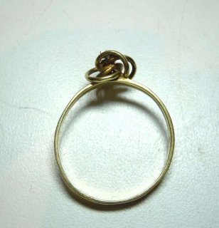 Feiner 585 Gold Knoten Ring mit Diamant RG 63