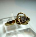 Feiner 585 Gold Knoten Ring mit Diamant RG 63