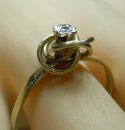 Feiner 585 Gold Knoten Ring mit Diamant RG 63