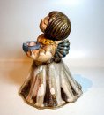 Vintage Weihnachtsengel von Thun – 16 cm Keramik Engelkerzenhalter