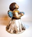 Vintage Weihnachtsengel von Thun – 16 cm Keramik Engelkerzenhalter