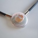 Keshi Perlen Collier am Naturkautschukband – AAA Naturton, Handarbeit aus Deutschland