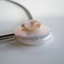 Keshi Perlen Collier am Naturkautschukband – AAA Naturton, Handarbeit aus Deutschland