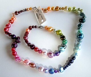 Rainbow Set Perlen Collier und Armband