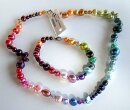 Rainbow Set Perlen Collier und Armband
