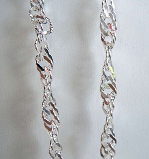Keshi Perlenanhnger an 925 Silber Singarpurkette 45 oder 60 cm