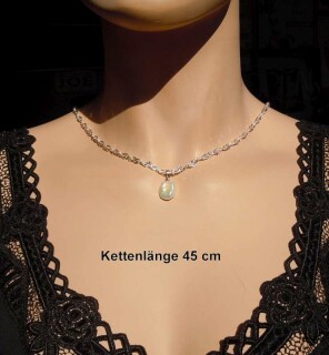 Keshi Perlenanhänger an 925 Silber Singarpurkette 45 oder 60 cm 45 cm