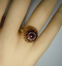 333 Gold extravaganter Karfunkelstein Ring Granatring um 1910 RG58