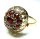 333 Gold extravaganter Karfunkelstein Ring Granatring um 1910 RG58