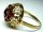 333 Gold extravaganter Karfunkelstein Ring Granatring um 1910 RG58