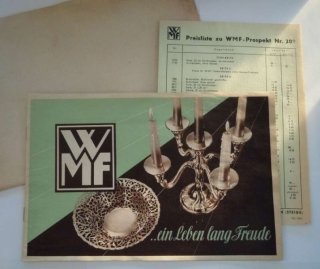 3 Wagenfeld WMF Katalog Prospekte mit Preisliste von 1951/52 Raritt