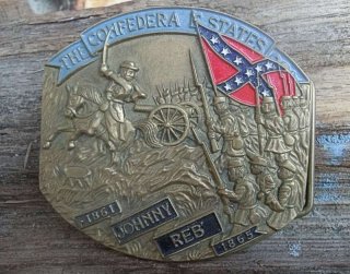 Vintage Buckle Gürtelschnalle Confederal States USA 1988