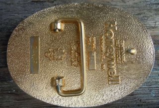 Vintage Buckle Grtelschnalle Honeywell Raumfahrt 24ct vg. USA 1985