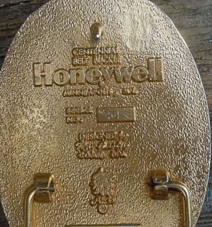 Vintage Buckle Grtelschnalle Honeywell Raumfahrt 24ct vg. USA 1985