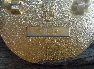 Vintage Buckle Grtelschnalle Honeywell Raumfahrt 24ct vg. USA 1985