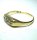 Feiner 585 Gold Ring mit 3 kleinen Diamanten RG 57