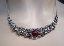 Antikes Jugendstil Collier Theodor Herbstrith Pforzheim Silber und Karneol