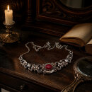 Antikes Silber-Collier mit Karneol – Pforzheim um 1920